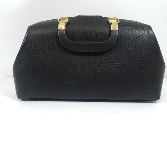 Vintage Black Leather Doctor Physician Medical Bag Satchel - Picture 7 of 13